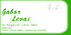 gabor levai business card