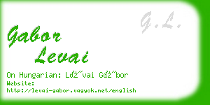 gabor levai business card